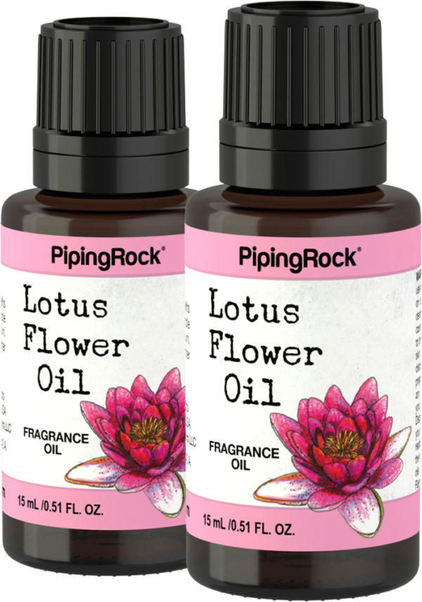 Aceite con fragancia de flor de loto, 1/2 fl oz (15 mL) Frasco con dosificador, 2  Frascos con dosificador