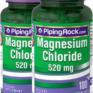 Cloruro de magnesio , 520 mg, 100 Tabletas, 2  Botellas/Frascos