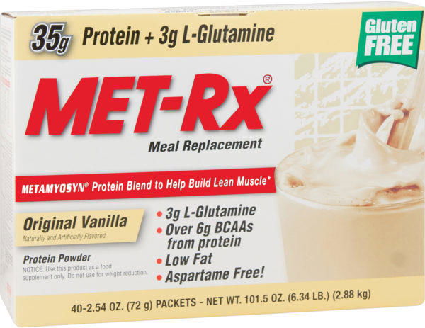 Polvo para sustitución de comidas MET-Rx (sabor Original Vanilla), 40 Paquetes