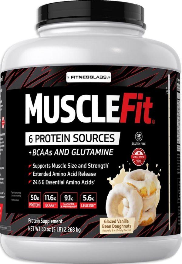 Proteína MuscleFit (helado de vainilla), 5 lb (2.268 kg) size_units.unit.118