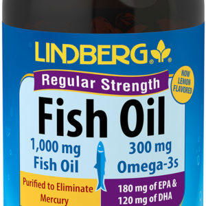 Aceite de pescado de fuerza normal con omega-3 (sabor a limón), 1000 mg, 180 Perlas
