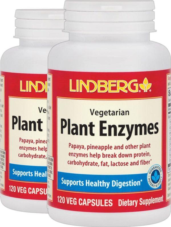 Plant Enzymes, 120 Cápsulas vegetarianas, 2  Botellas/Frascos