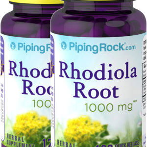 Rhodiola Rosea , 1000 mg, 120 Cápsulas de liberación rápida, 2  Botellas/Frascos