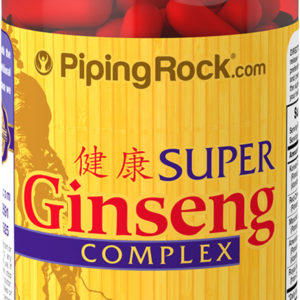 Complejo de ginseng Super + jalea real, 100 Cápsulas de liberación rápida