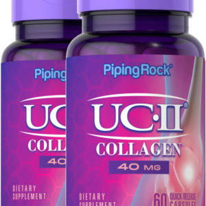 Colágeno UC-II - Fórmula para articulaciones, 40 mg, 60 Cápsulas de liberación rápida, 2  Botellas/Frascos