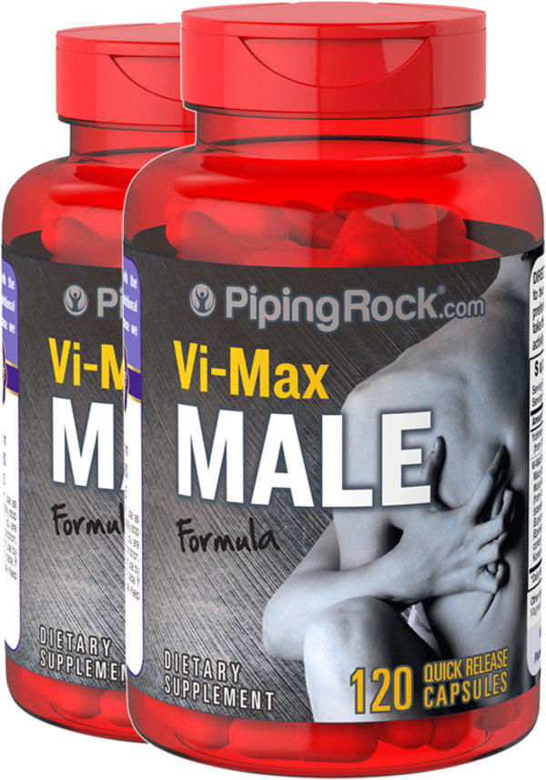 Vi-Max Male Performance "SOLO PARA HOMBRES", 120 Cápsulas de liberación rápida, 2  Botellas/Frascos