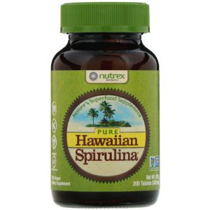 Nutrex Hawaii, Hawaiian Spirulina pura, 500 mg, 200 comprimidos