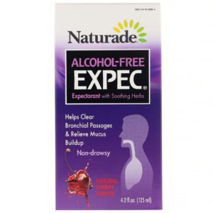 Naturade, EXPEC sin alcohol, expectorante a base de hierbas, sabor natural de cereza, 125 ml (4,2 oz. líq.)