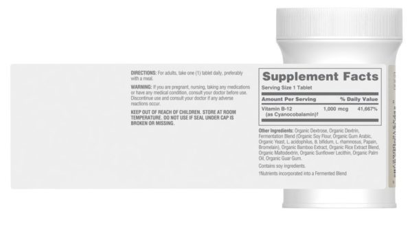 Vitamina B-12 orgánica 1000 mcg - Imagen 3