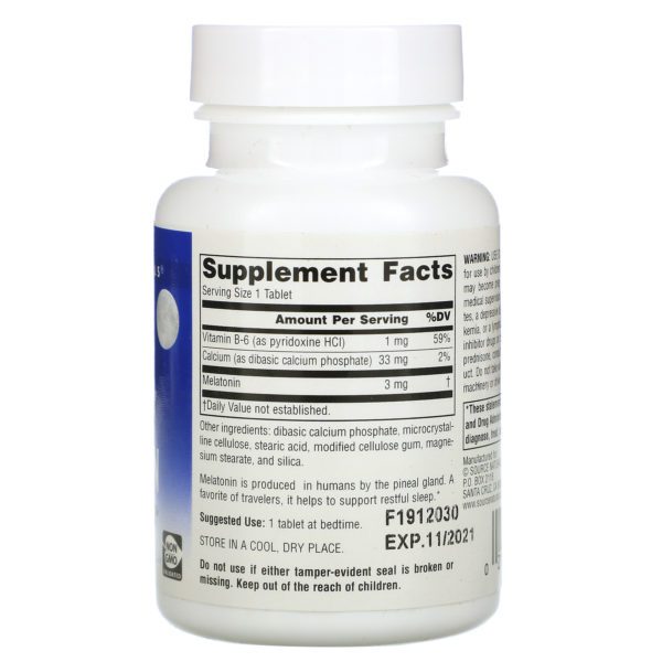 Source Naturals, Melatonin, 3.0 mg, 240 Tablets - Imagen 2