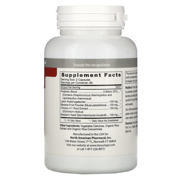 D'adamo, Polyflora, Probiotic Formula Designed for Blood Type O, 120 Vegetarian Capsules - Imagen 2