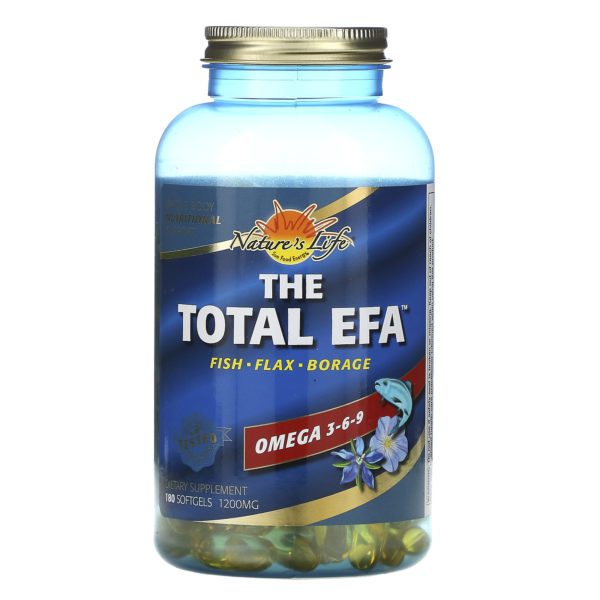 Health From The Sun, The Total EFA, Omega-3-6-9, 1200 mg, 180 cápsulas blandas