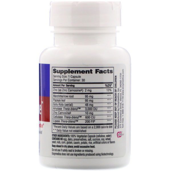 Enzymedica, Acid Soothe, 30 Capsules - Imagen 2