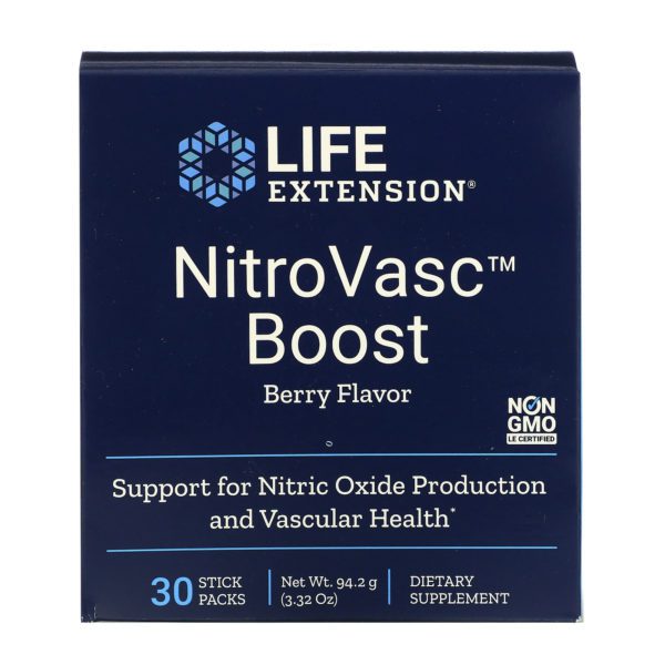 Life Extension, NitroVasc, Potenciador, Sabor a bayas, 30 sobrecitos