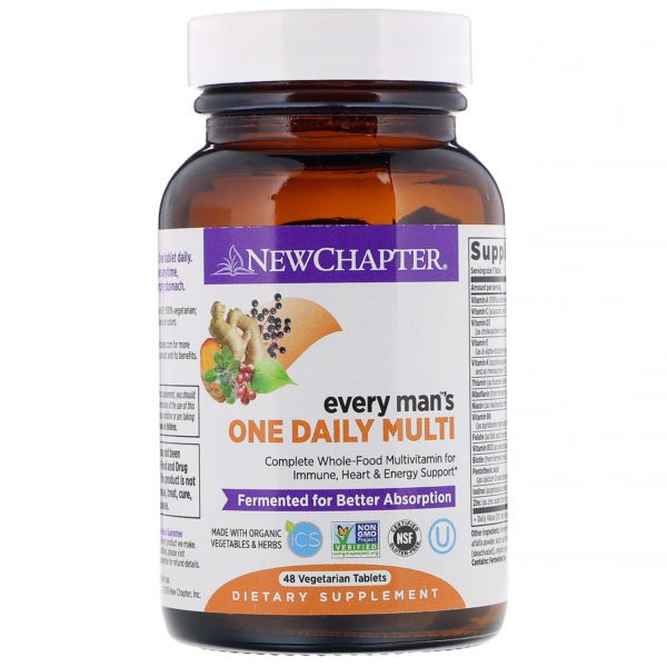 New Chapter, Multivitamina diaria para hombres, 48 comprimidos vegetarianos - Imagen 3