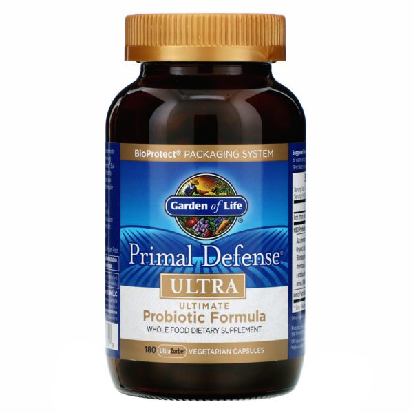 Garden of Life, Primal Defense, Ultra, Ultimate Probiotic Formula, 180 UltraZorbe Vegetarian Capsules - Imagen 3