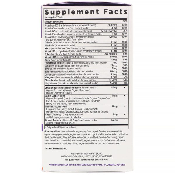 New Chapter, Multivitamina diaria para hombres, 48 comprimidos vegetarianos - Imagen 2