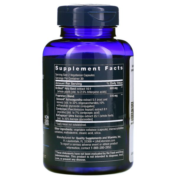 Life Extension, Fórmula para la energía suprarrenal, 60 cápsulas vegetarianas - Imagen 2