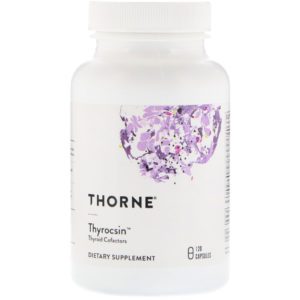Thorne Research, Thyrocsin, Cofactores tiroideos, 120 cápsulas