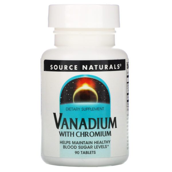 Source Naturals, Vanadio con Cromo, 90 Pastillas