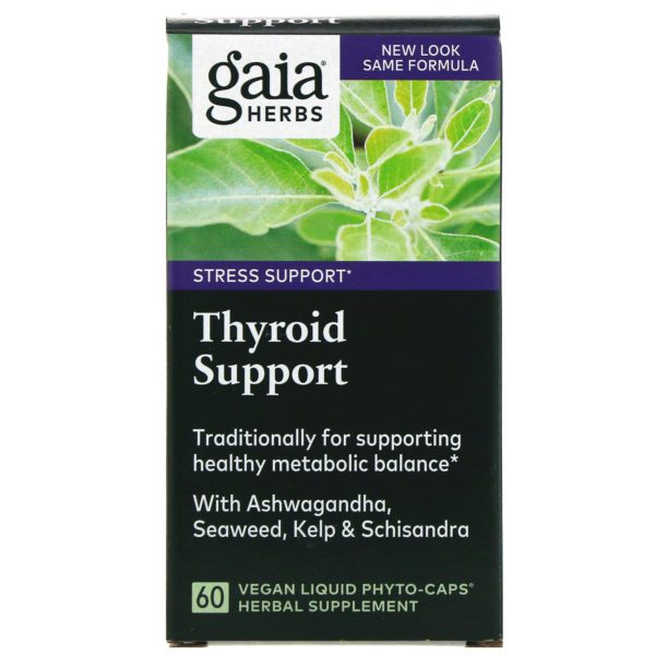 Gaia Herbs, Thyroid Support, 60 fito cápsulas líquidas vegetarianas