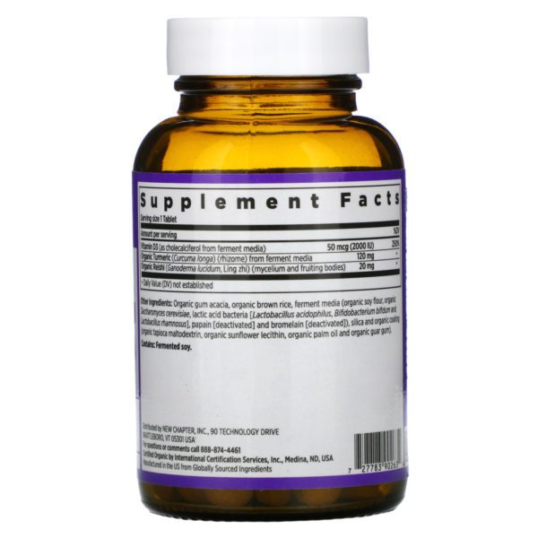 New Chapter, Fermented Vitamin D3, 60 Vegan Tablets - Imagen 2
