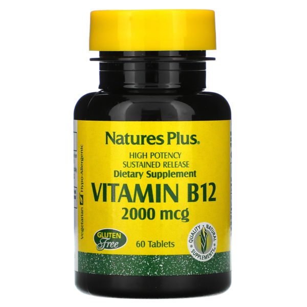 Nature's Plus, Vitamina B-12, 2000 mcg, 60 comprimidos