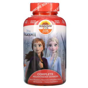 Sundown Naturals Kids, Complete Multivitamin Gummies, Disney Frozen II, Strawberry, Watermelon & Raspberry Flavored, 180 Gummies