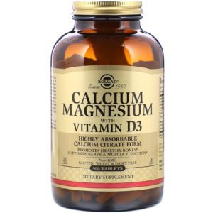 Solgar, Calcio Magnesio con Vitamina D3, 300 comprimidos