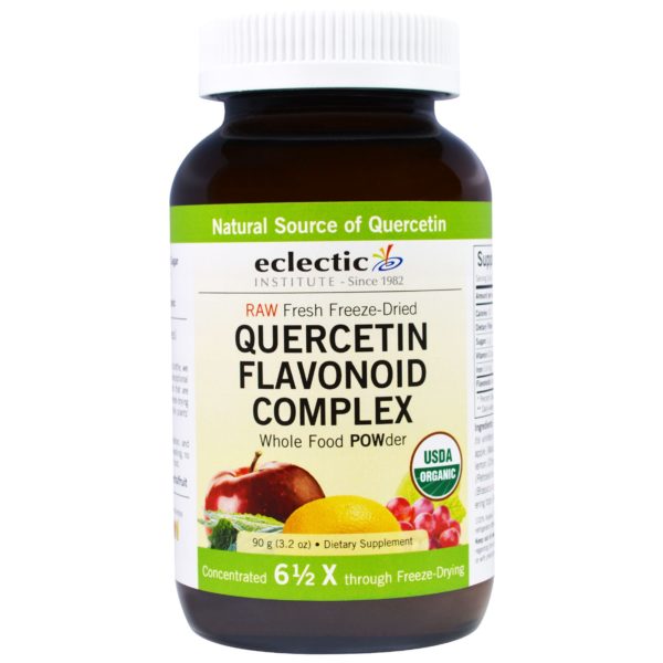 Eclectic Institute, Complejo flavonoide quercetina, comida en polvo integral, 3.2 oz (90 g)