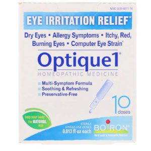 Boiron, Optique 1, Alivio para la Irritación ocular, 10 Dosis, 0.013 fl oz Cada una