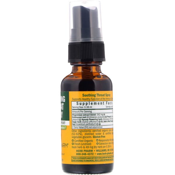 Herb Pharm, Spray Calmante para la Garganta, 1 fl oz (29.6 ml) - Imagen 2