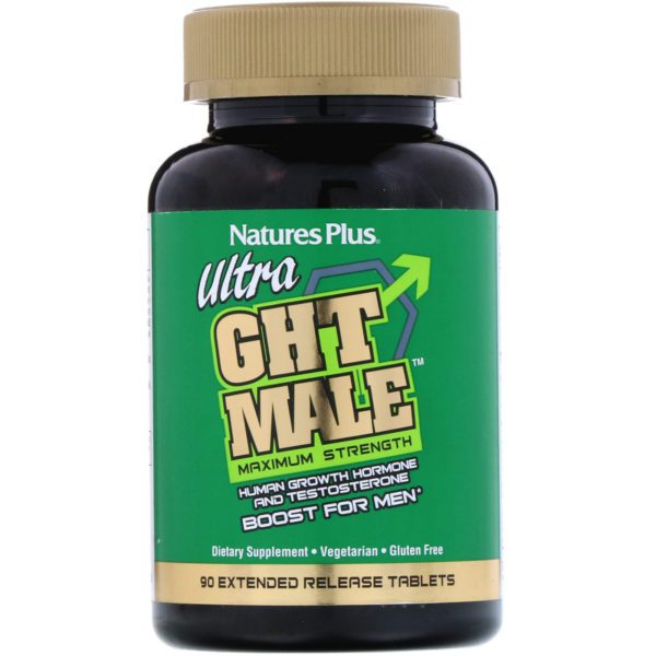 Nature's Plus, Ultra GHT Male, Fuerza máxima, Estímulo para hombres, 90 comprimidos de liberación lenta