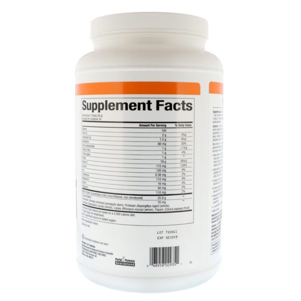 Natural Factors, Whey Factors, proteína de suero de ganado alimentado de pastura, sin sabor, 2 lb (907 g) - Imagen 2