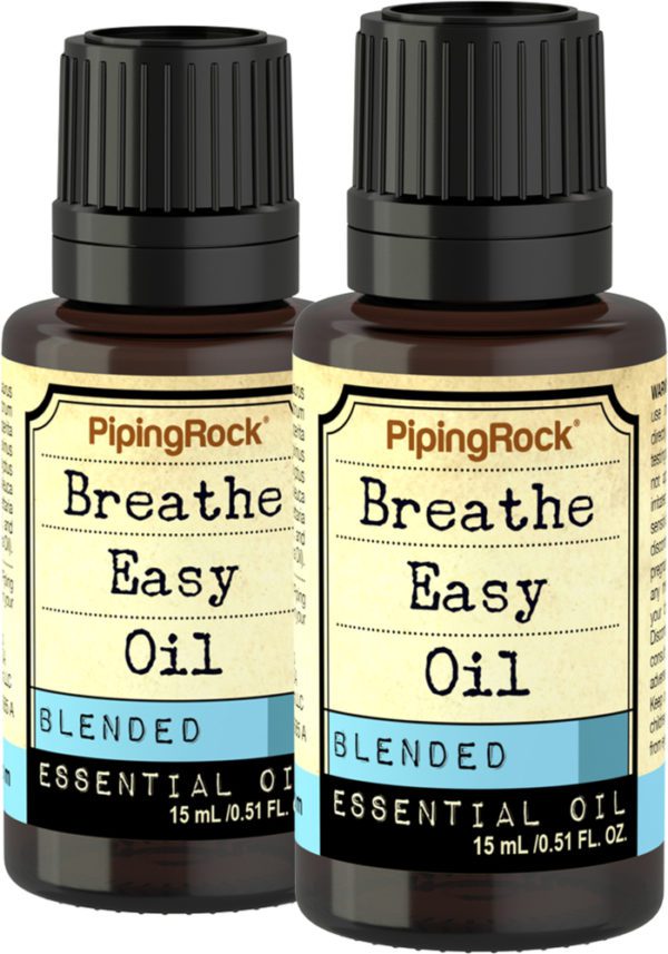 Breathe Easy Essential Oil Blend, 1/2 fl oz (15 mL) Dropper Bottle, 2  Dropper Bottles