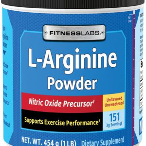 L-Arginine Powder, 3000 mg (per serving), 1 lb (454 g) Bottle