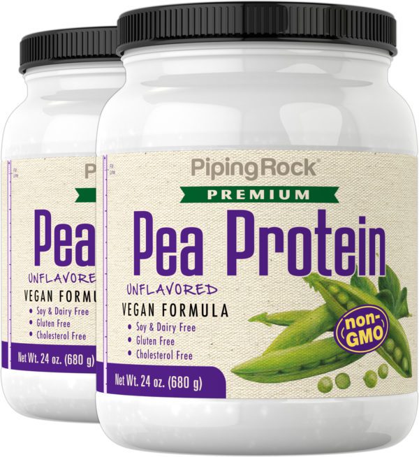Pea Protein Powder (Non-GMO), 24 oz (680 g) Bottle, 2  Bottles