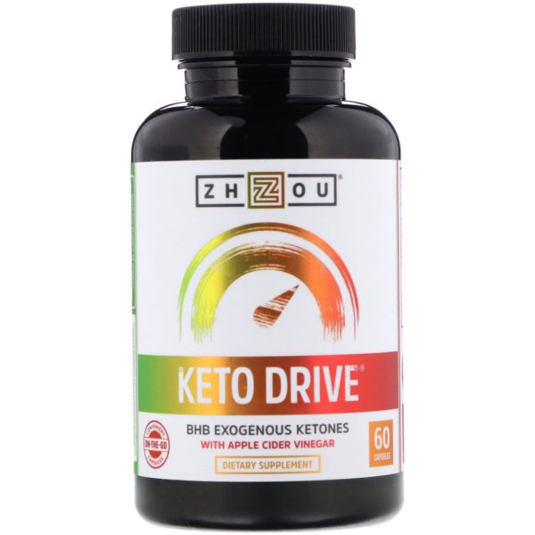 Zhou Nutrition, Keto Drive, BHB cetonas exógenas, 60 cápsulas