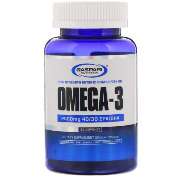 Gaspari Nutrition, Omega-3, 2400 mg, 60 cápsulas blandas