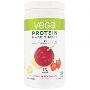 Vega, Protein Made Simple, fresa y banana, 263 g (9,3 oz)