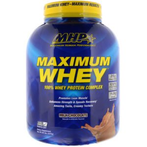 MHP, Suplemento dietario Maximum Whey, chocolate con leche, 5.01 lbs. (2275 gr.)
