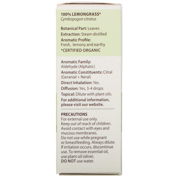 Pranarom, Essential Oil, Lemongrass, .17 fl oz (5 ml) - Imagen 3