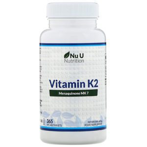 Nu U Nutrition, Vitamina K2, 365 comprimidos veganos