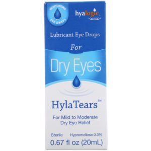 Hyalogic, HylaTears, gotas oftálmicas lubricantes para ojos secos, 0.67 oz. líq. (20 ml)