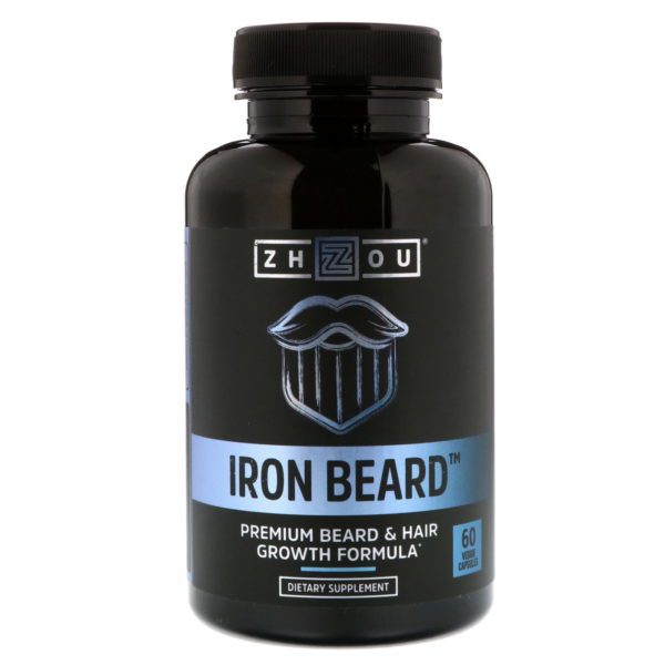 Zhou Nutrition, Barba de hierro, 60 cápsulas vegetales