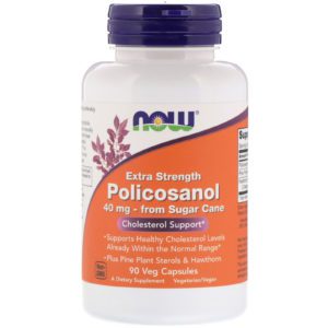 Now Foods, Policosanol, fuerza extra, 40 mg, 90 cápsulas vegetarianas