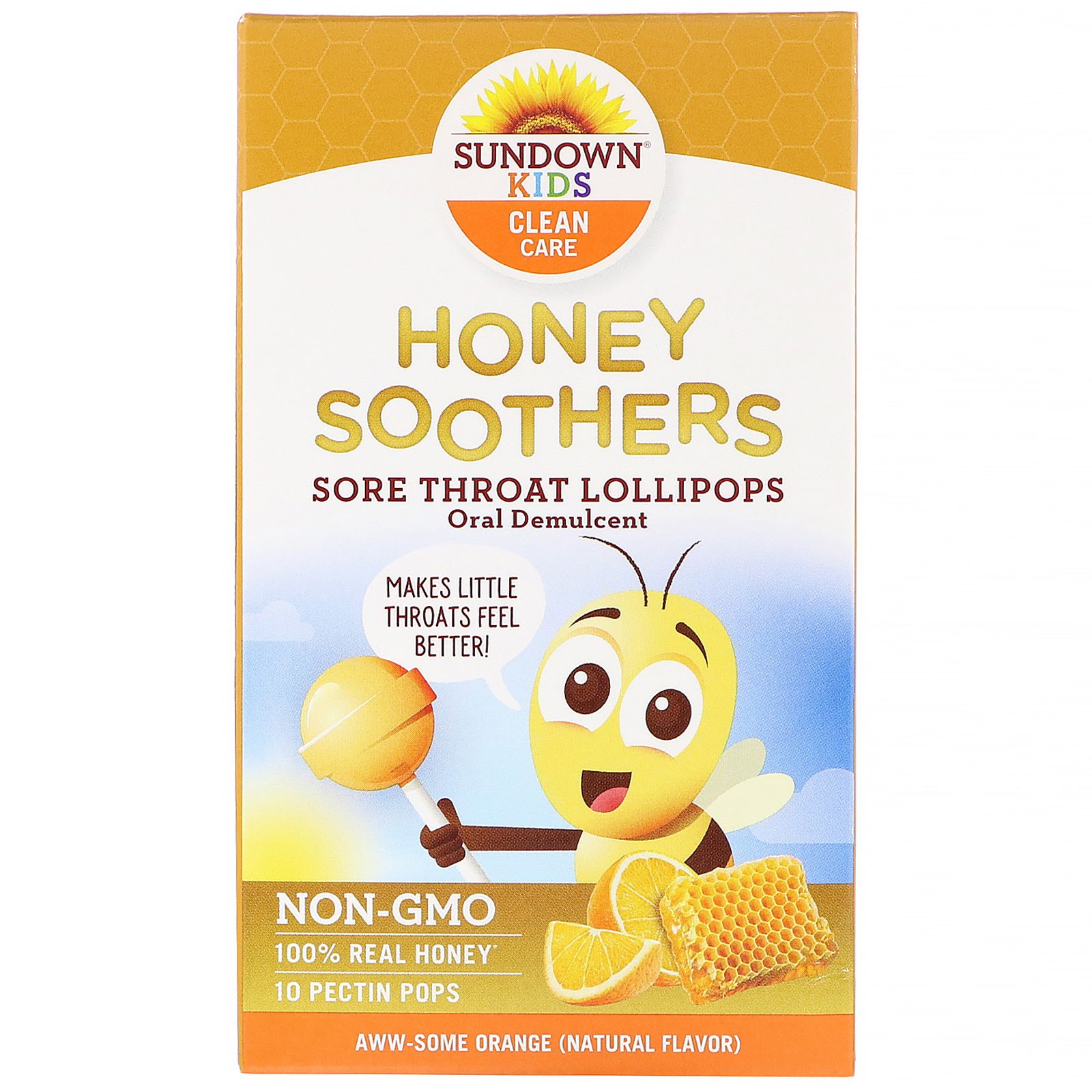 Sundown Naturals Kids, Honey Soothers, Sore Throat Lollipops, Aww-Some ...
