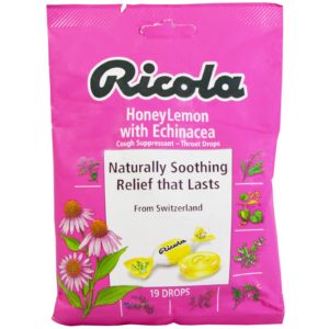 Ricola, Pastillas para la tos de miel, limón y equinácea, 19 pastillas