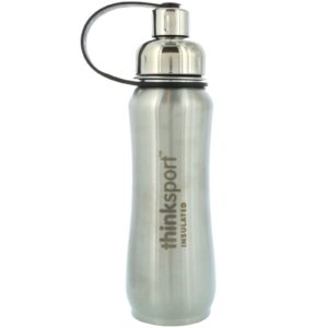 Think, Thinksport, Botella deportiva aislante, Plata, 17 oz (500ml)