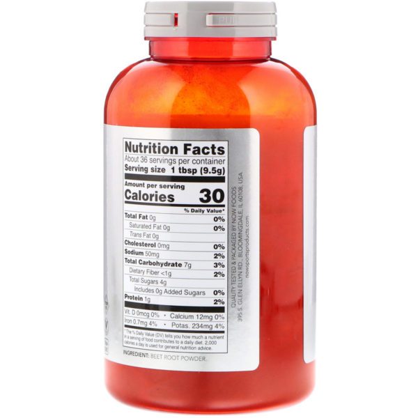 Now Foods, Deportes, polvo de raíz de remolacha, 12 oz (340 g) - Imagen 2